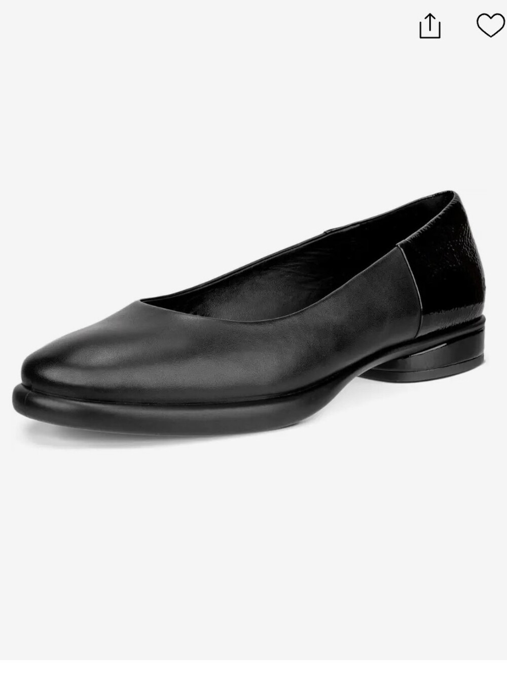 New ECCO Sculpted LUXE Black Leather Women's Ballet Flats